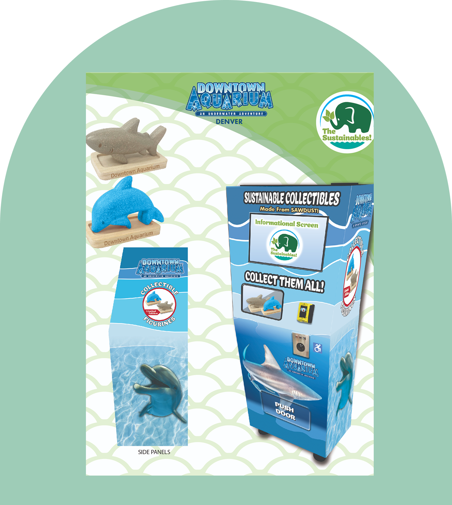 A dolphin vending machine and other items